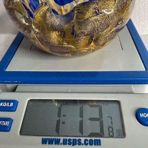 Vintage Murano Egg Shape Fish Millefiori Hand Blown Glass Unsigned Paperweight - Picture 3 of 12